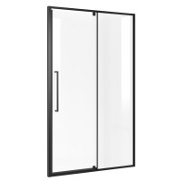Дверь в нишу Niagara Nova NG-85-11AB (110х195) черный матовый,стекло прозрачное,дверь распашная,1 место