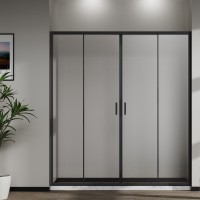 Душевая дверь Сити (City) VDS-5CT2170CLB, 1700, черный, стекло прозрачное