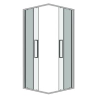 Душевое ограждение Grossman Cosmo 300.K33.02.9090.10.00 (90х90х195) квадрат,раздвижная,хром,стекло прозрачное, 1 место