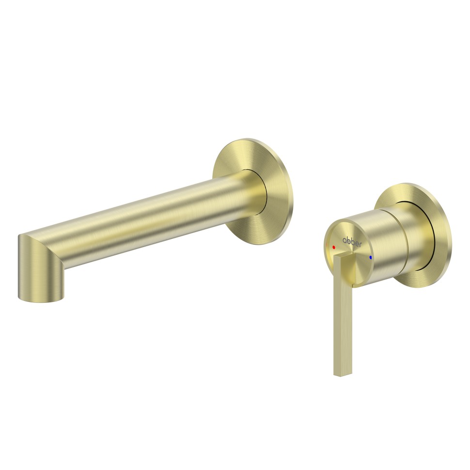 Смеситель ABBER Perfekte 316 AF8A12BG скрытый монтаж для раковины, брашированное светлое золото