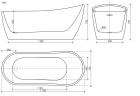 Ванна SANCOS Perla акриловая отдельностоящая