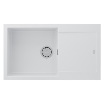 Мойка EXTENSIO 86, ACRYSTONE, PM988650-WH, WHITE, 860х500 мм, Paulmark