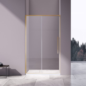 Душевая дверь Слим-Н (Slim-N) VDS-4SN110CLG, 1100, брашированное золото, стекло прозрачное