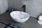Раковина Gid Mnc138C 54473 накладная под камень глянцевая 41x34x15