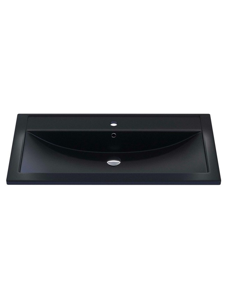 Раковина для ванной кварцевая Uperwood Foster Quartz 90х45,5х17,5 см, черная матовая, космос