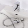 Смеситель для раковины без донного клапана с гигиеническим душем BelBagno DUE-LVM/HGN-CRM-W0