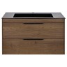 База под раковину Chiara 2D 800 подвесная, 2 выкатных ящика soft-close, T.Oak