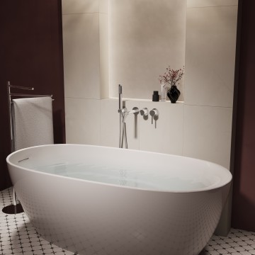 Смеситель для ванны Вилла (Villa) VTFW-1VL1CH, встраиваемый, хром