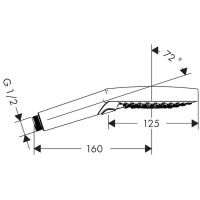 Ручной душ Hansgrohe Raindance Select 12 см., цвет: бронза шлифованная 26530140