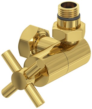 Вентиль 3D правый крест (G 1/2" НР х G 3/4" НГ)