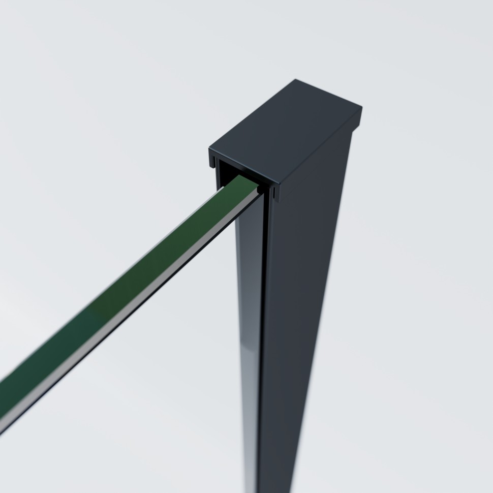 Душевой уголок Soft 2 VSR-3SO29013CLB, 1300*900, черный, стекло прозрачное