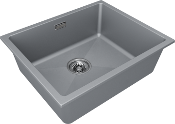 Мойка LUMI 55UNI, IT-GRANIT, LU55-GRM, серый металлик, 555х460, Paulmark