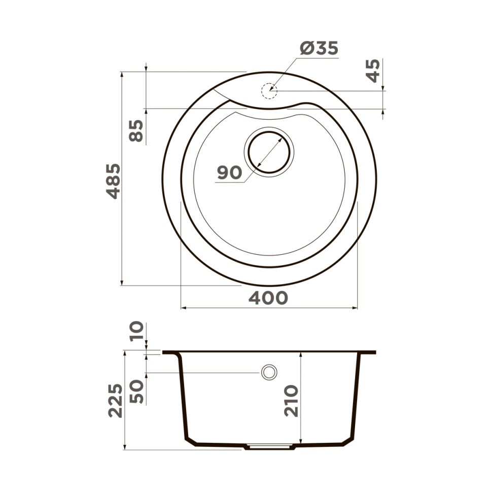 Кухонная мойка Omoikiri Yasugata 48R-BE Tetogranit/ваниль
