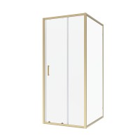 Душевое ограждение Niagara Nova NG-42-10AG-A110G (100х110х195) прямоугольник,золото,двери раздвижные,стекло прозрачное,2 места