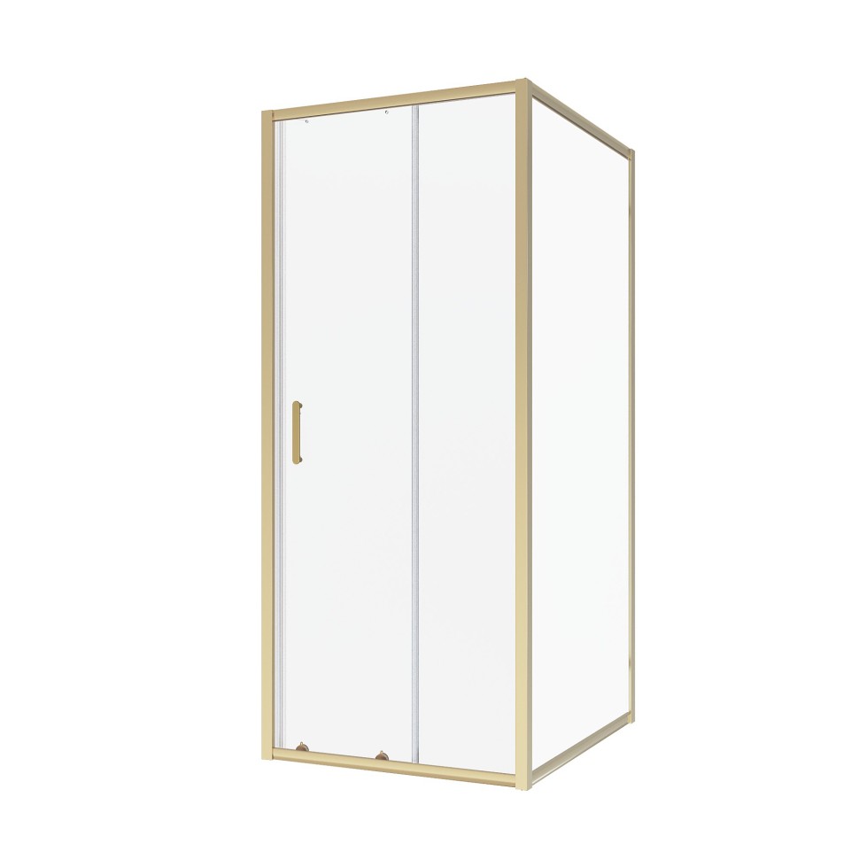Душевое ограждение Niagara Nova NG-42-10AG-A110G (100х110х195) прямоугольник,золото,двери раздвижные,стекло прозрачное,2 места