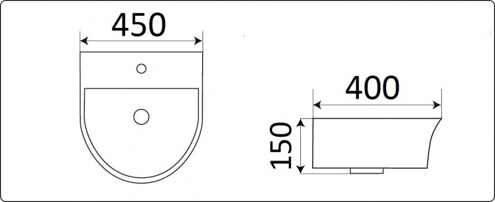 Раковина подвесная CeramaLux 78370А