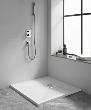 Душевой поддон квадрат STONE TRAY-W (900x900)