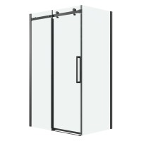 Душевое ограждение Grossman Classic 100.K33.04.150.21.00-200.K33.04.70.21.00 (150х70х195) раздвижная,черный матовый,стекло прозрачное,2 места