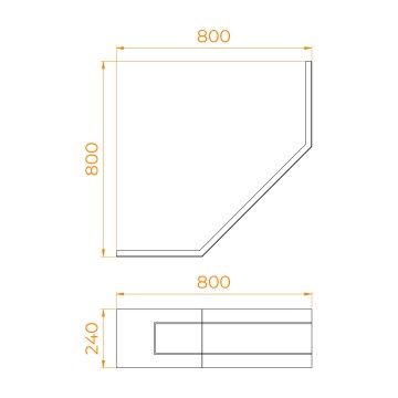 Экран для душевого поддона RGW NT/CL-S (800x800)