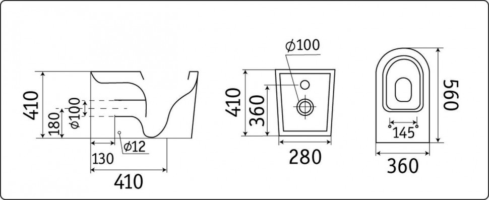 Унитаз приставной CeramaLux 3178-18