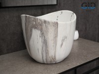 Раковина Gid Mnc9303 54479 накладная под камень матовая 36x36x32
