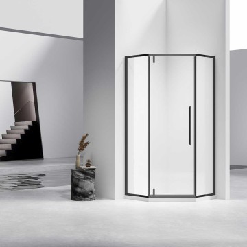 Душевой уголок Слим-Н (Slim-N) VSP-4SN100CLB, 1000*1000, черный, стекло прозрачное