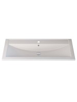 Раковина для ванной кварцевая Uperwood Foster Quartz 100х45,5х17,5 см, белая матовая, жасмин