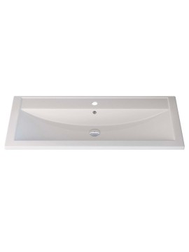 Раковина для ванной кварцевая Uperwood Foster Quartz 100х45,5х17,5 см, белая матовая, жасмин