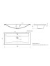 Раковина для ванной кварцевая Uperwood Foster Quartz 100х45,5х17,5 см, белая матовая, жасмин