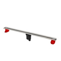 Желоб BERGES водосток SUPER Slim 1000, матовый хром, S-сифон D50/105 H50 вертикальный
