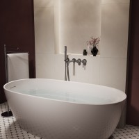 Смеситель для ванны Villa VTFW-1VL1BN, встраиваемый, брашированный никель