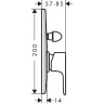 Смеситель для ванны Hansgrohe Rebris S (внешняя часть) 72449000 хром