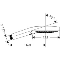 Ручной душ Hansgrohe Raindance Select 12 см., цвет: черный матовый 26530670