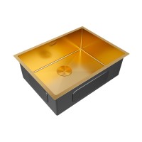 Мойка нерж. сталь NEXT 58 UNI, PM215844-BG, брашированное золото, 580х440мм, Paulmark 1,2мм
