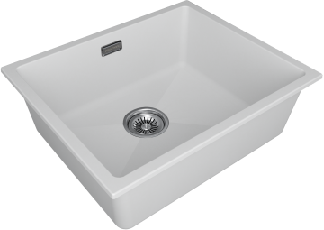Мойка LUMI 55UNI, IT-GRANIT, LU55-WH, белый, 555х460, Paulmark