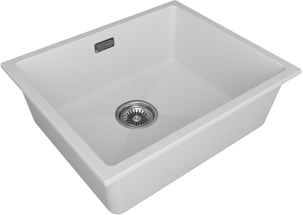 Мойка LUMI 55UNI, IT-GRANIT, LU55-WH, белый, 555х460, Paulmark
