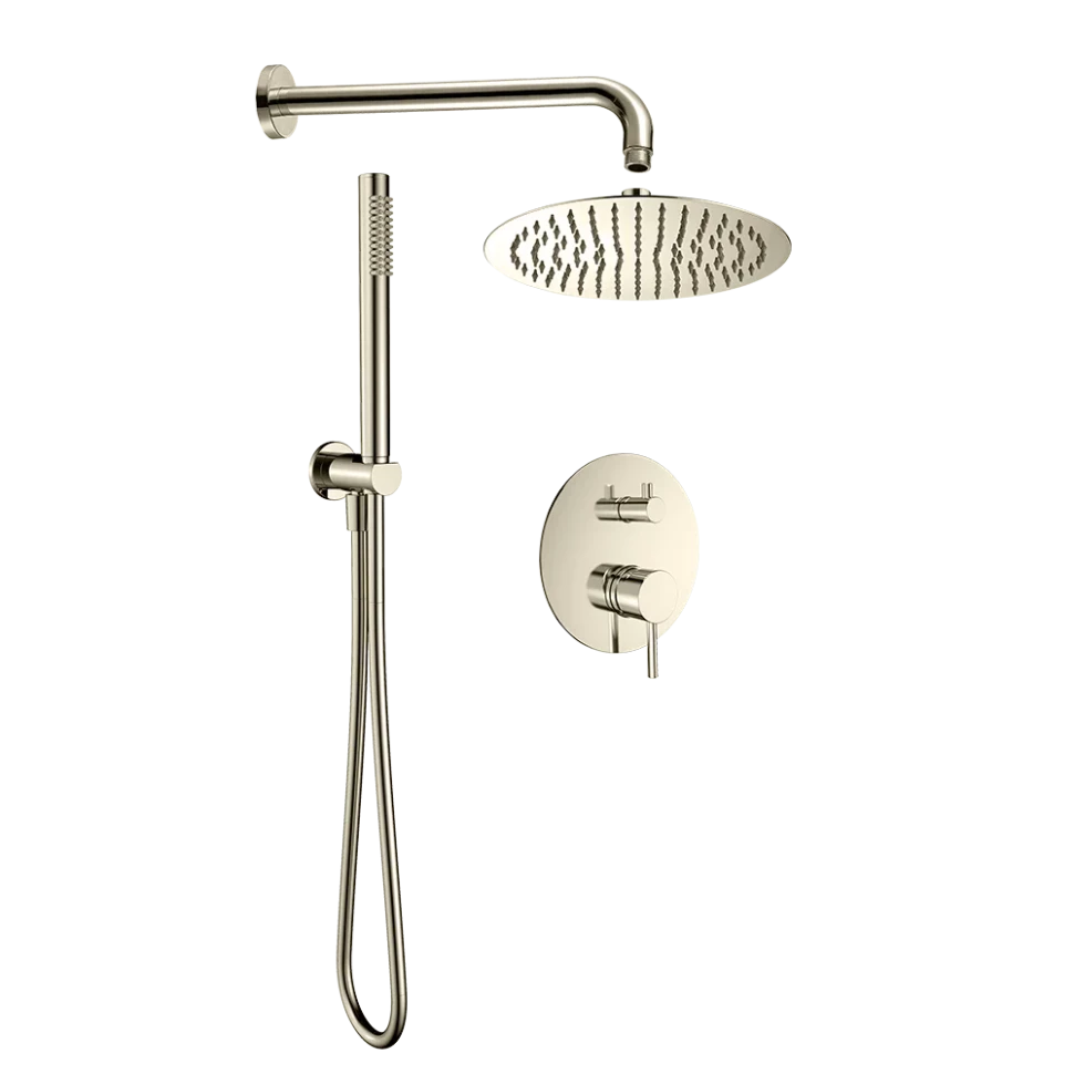 AQM8404BN Набор для комплектации душа со смесителем, шлифованный никель
