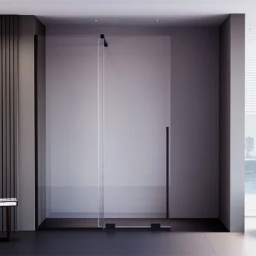 Душевая перегородка Veconi Premium Trento PTDW-50B, 1300x2000, черный матовый, стекло прозрачное