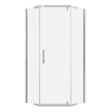 Душевое ограждение Niagara Eco NG-1009-14D (90х90х190) трапеция,распашное,хром,стекло прозрачное,1 место