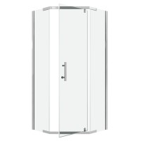 Душевое ограждение Niagara Eco NG-1009-14D (90х90х190) трапеция,распашное,хром,стекло прозрачное,1 место