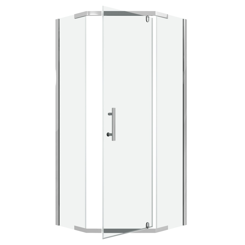 Душевое ограждение Niagara Eco NG-1009-14D (90х90х190) трапеция,распашное,хром,стекло прозрачное,1 место