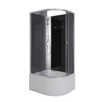 Душевая кабина Niagara Eco E90/70/40L/TN/BK (90х70х195) высокий поддон(40см),стекло тонированное,4 места