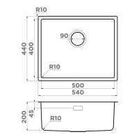Кухонная мойка Omoikiri Tadzava 54-U/I Ultra-LG нерж. сталь/светлое золото