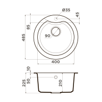 Кухонная мойка Omoikiri Yasugata 48R-BL Tetogranit/черный