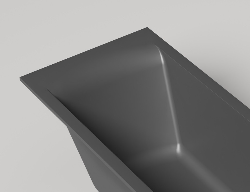 Ванна встраиваемая CASCATA 170x75  покраска по RAL полностью S-Sense Глянцевое