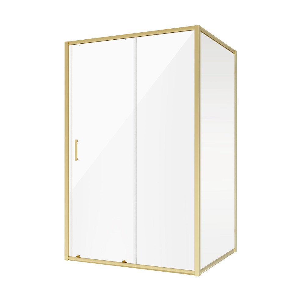 Душевое ограждение Niagara Nova NG-42-12AG-A70G (120х70х195) прямоугольник,золото,двери раздвижные,стекло прозрачное,2 места