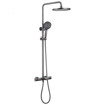Душевая стойка ABBER Thermostat AF8516NGL с термостатом и изливом, никель