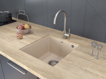 Смеситель для кухни HOLSTEIN, брашированная сталь, Ho212063-BS, Paulmark