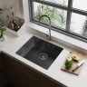 Кухонная мойка ABBER Wasser Kreis AF2196MB черная матовая