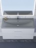 Раковина для ванной кварцевая Uperwood Foster Quartz 100х45,5х17,5 см, серая матовая, бетон